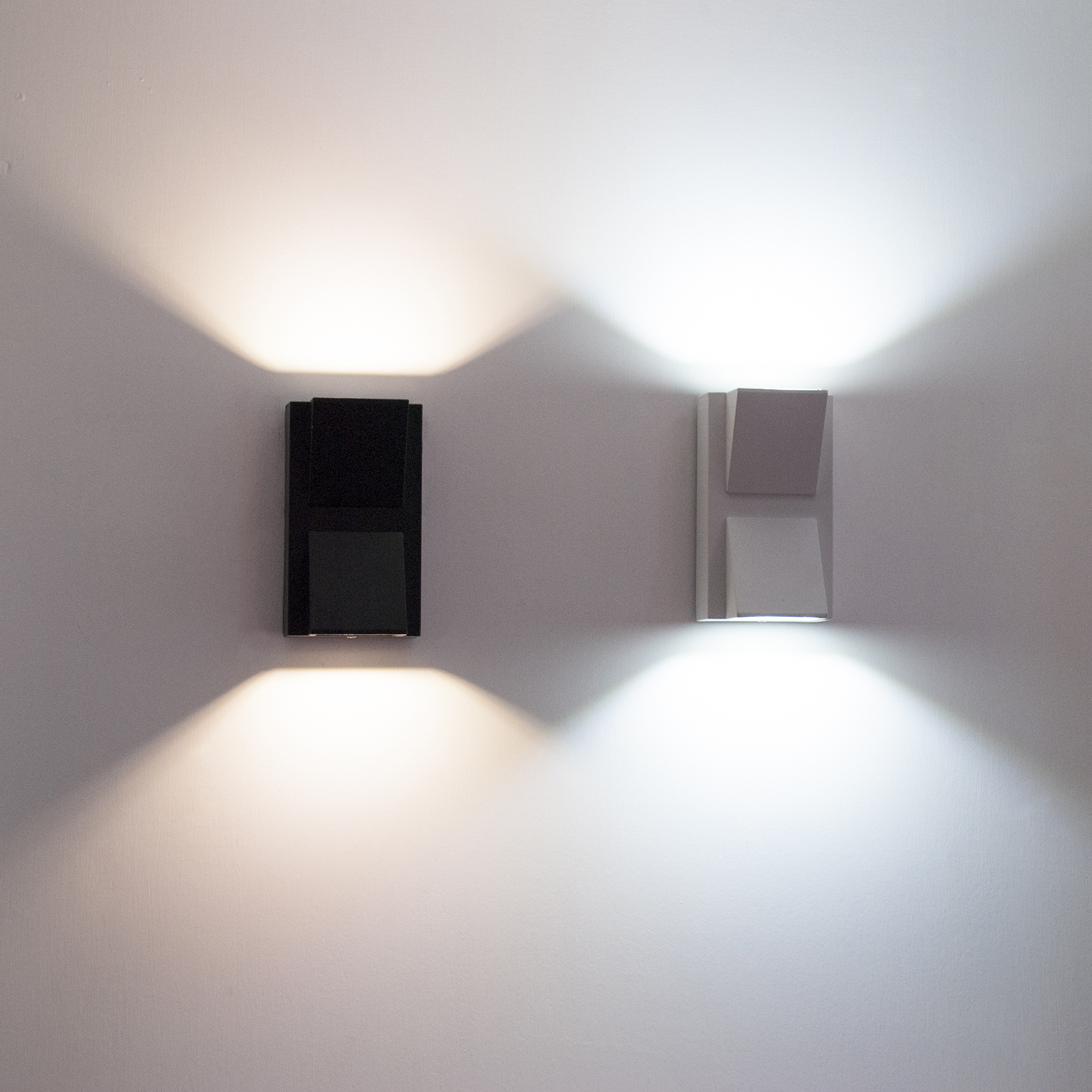 Applique LED per esterni faretto doppia luce 10w lampada muro parete cob IP55