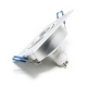Led-einbauleuchte schwenkbar led 7w 12v doppel-hülse einbau-SILVER 160 grad öffnung 8cm