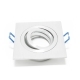Porta faretto quadrato orientabile doppia ghiera incasso SILVER foro 8cm R