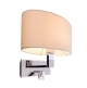 Wall lamp LED E27 9W wall LED light 1W for reading, white canvas